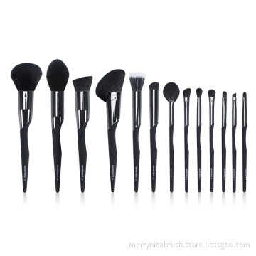 Oem black 13Pcs makeup brush set custom logo